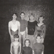 1989 - skupina V�rky Nedb�lkov�: zleva G�bina, Kl�ra, Katka, dole: V�rka, Lenka, Jitka