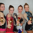 Medailistky (zleva) Jacqueline Bernasov�, Monika Charv�tov�, Aneta �erm�kov� a Tereza �i�kov�, Jabloneck� kor�lek 22.3.2015