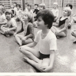 1981 - pln 1. nbor malch gymnastek, ta co kouk do objektivu je Dita Bachroov