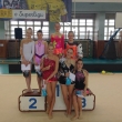 Zvodnice kombinovanho programu SC 80 Chomutov (zleva) Simona Tulkov, Valerie Dransk, Tereza ikov, Vanesa Dransk, Aneta ermkov, Ella Rollov a Jacqueline Bernasov, Vinohradsk jaro, 17. 4. 2016
