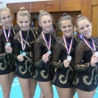 Juniorky SC 80 Chomutov (zleva): Kate�ina Chlebe�kov�, Tereza �i�kov�, Aneta Wottawov�, Monika Charv�tov�, Aneta �erm�kov�, Revent cup, Praha 27. 10.