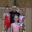 V�ra Nedb�lkov� s trojic� juniorek (zleva, Lucie Beckov�, Ad�la Pol�chov�, Ad�la �erm�kov�), Podzimn� dr��ek, Rumburk, 23. 10. 2016