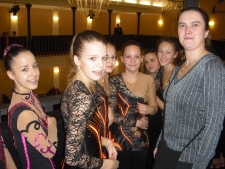 Lenka Beranová s gymnastkami.