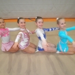 Nejmlad�� z na�ich gymnastek ��astn�c�ch se I. kola severo�esk� ligy, zleva: Ad�la �erm�kov�, Karol�na Bechy�ov�, Lucie Beckov� a Ad�la Pol�chov�, Jablonec 9. 4.