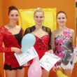 Reprezentantky SV oblasti na MR dorostenek, zleva: Martina Paldusov (TJ Sokol Jablonec Sportcentrum), Lucie Vakov a Klra Tilcerov (ob SC 80 Chomutov), r nad Szavou 8. 5.
