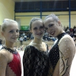 Ad�la Pol�chov� (kadetky mlad��) s dorostenkami Kl�rou Tilcerovou a Kate�inou Chlebe�kovou, Goodwill Cup, Praha 9. 4. 2016