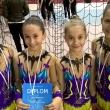 Spole�n� skladba nad�j� mlad��ch (zleva Kate�ina �upov�, Sofie Krsteva, Natalia Chlustinov�, Veronika Hajn�), Mistrovstv� �esk� republiky, Hradec Kr�lov� 28. 11. 2015